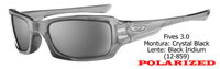 Oakley Fives 3.0 Polarized Crystal Black/Black Iridium (12-859)